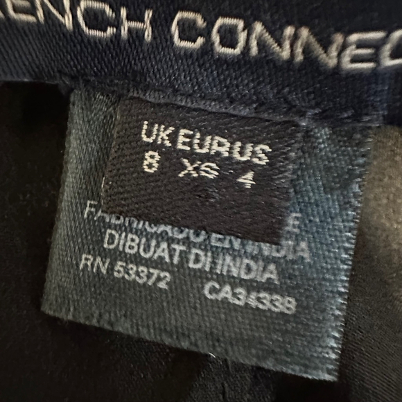 French Connection Lace Astrida 3D Embroidered Floral Mod XS Eur Black Size 4 US - Picture 9 of 16